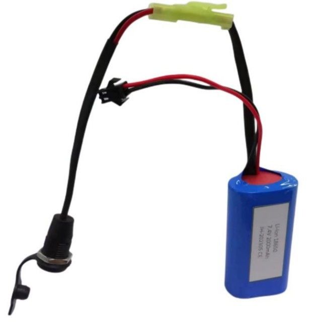 แบตเตอรี่ Li-Ion Pack 18650 แบบสั่งเอง 2 เซลล์ในชุด พร้อมเครื่องเชื่อมกระบอก DC5521 หญิง