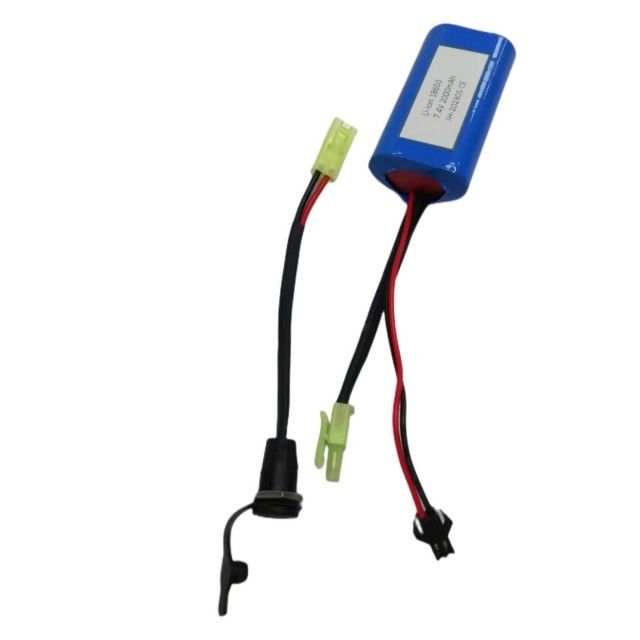 แบตเตอรี่ Li-Ion Pack 18650 แบบสั่งเอง 2 เซลล์ในชุด พร้อมเครื่องเชื่อมกระบอก DC5521 หญิง