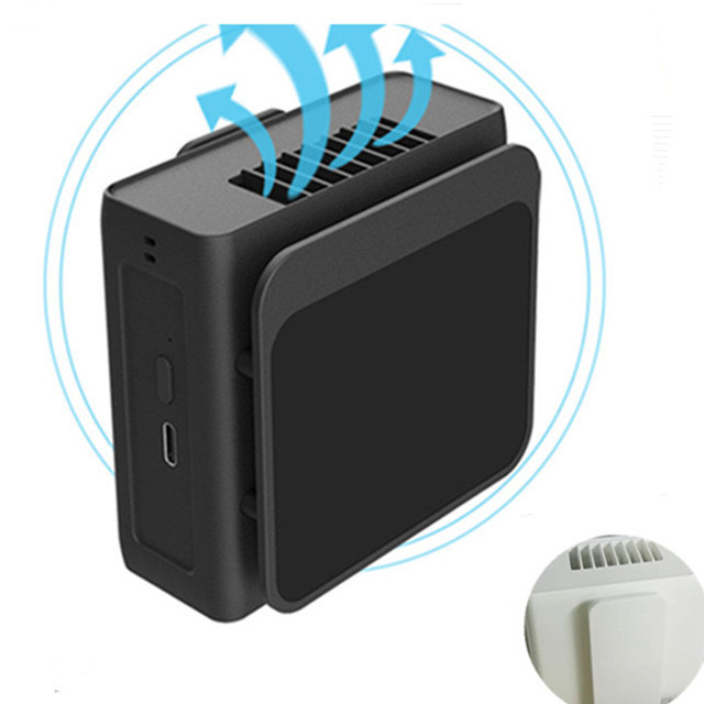 พัดลมพกพาอเนกประสงค์แบบคล้องคอ/หนีบเอว พร้อมแบตเตอรี่ในตัว 5000mAh, พัดลมแบบพกพา USB 5V ที่สวมใส่ได้