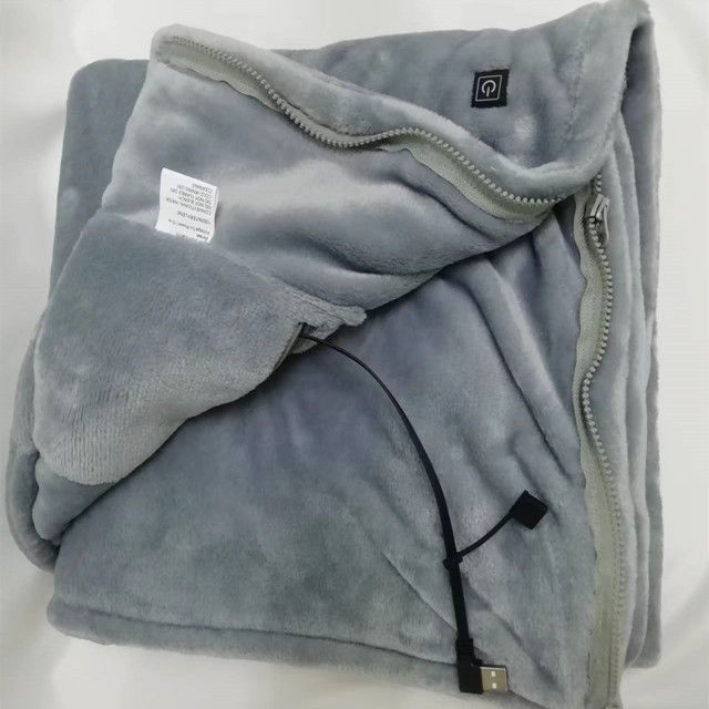 ผ้าห่มอินฟราเรดอุ่นแรงดันต่ำ 80 X 150 ซม. ผ้าปูที่นอนอุ่นปลอดภัยพร้อม USB