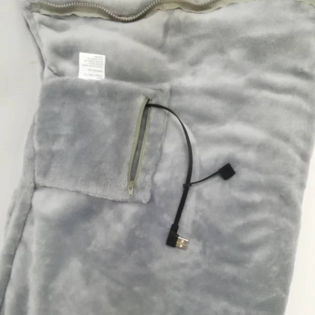 ผ้าห่มอินฟราเรดอุ่นแรงดันต่ำ 80 X 150 ซม. ผ้าปูที่นอนอุ่นปลอดภัยพร้อม USB