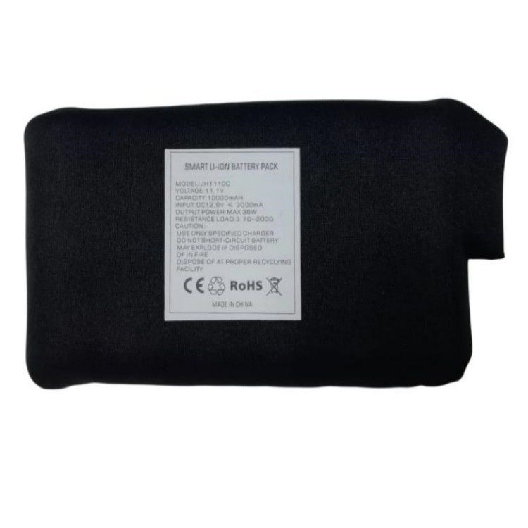 เสื้อผ้าที่อบอุ่นในฤดูหนาว แบตเตอรี่ 7.4V 12V 10000mAh หัวชาร์จ DC สีดํา