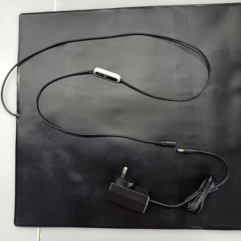 PVC Pet Heat Mat 12V Heating Pad 60x40cm พร้อมเครื่องควบคุมอุณหภูมิ สําหรับสุนัขแมว