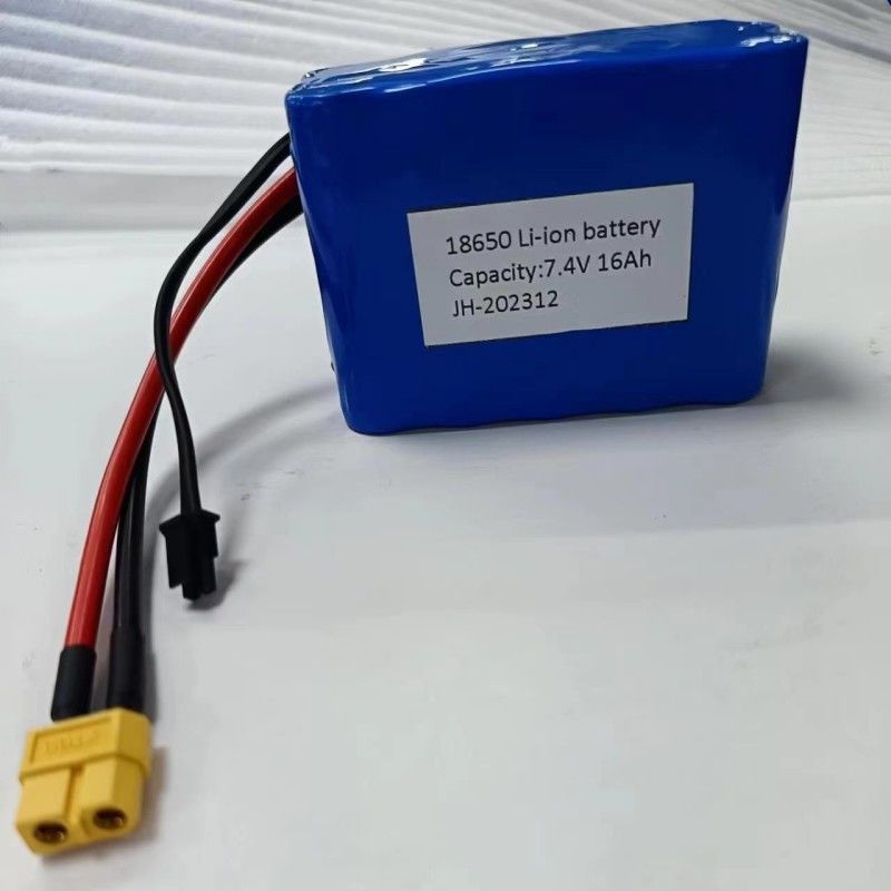 แบตเตอรี่ที่กําหนดเอง 7.4V 16Ah 2S5P 18650 เซลล์ 3200mAh BMS 25A พร้อมพล็อกการชาร์จ MX3.0
