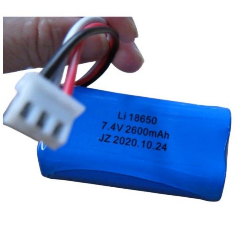 7.4V 2600mAh 18650 เซลล์ แบตเตอรี่แพ็คด้วย 3 สายและ 3-ปิน ติดต่อสําหรับ Pos เครื่อง