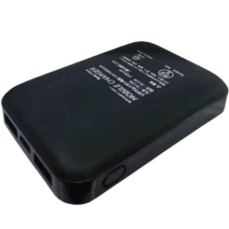 5V 2A USB 10000 Mah Powerbank Port USB สองสาย ดํา แบตเตอรี่ แบตเตอรี่