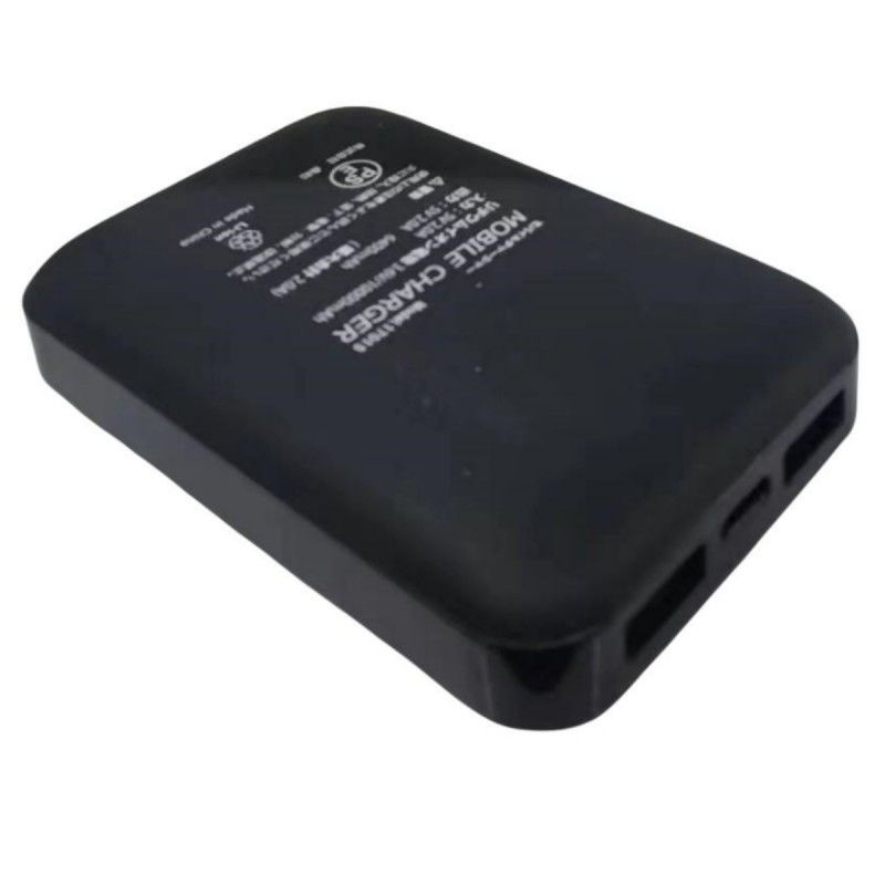 5V 2A USB 10000 Mah Powerbank Port USB สองสาย ดํา แบตเตอรี่ แบตเตอรี่
