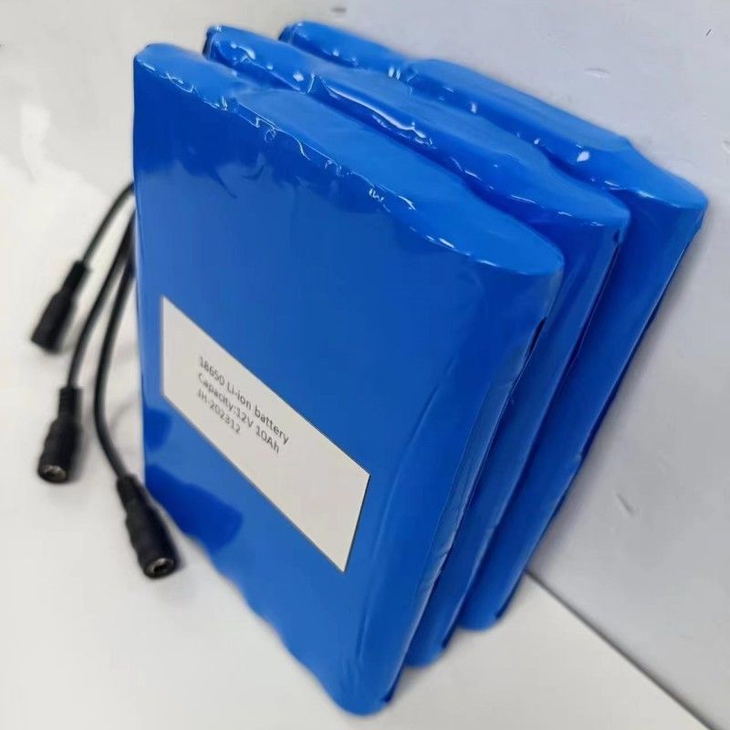 แพ็คแบตเตอรี่ 12V 10Ah 18650 แบตเตอรี่ลิตยูม 3s4p พร้อมพล็อกหญิง DC สําหรับพัดทําความร้อน PVC