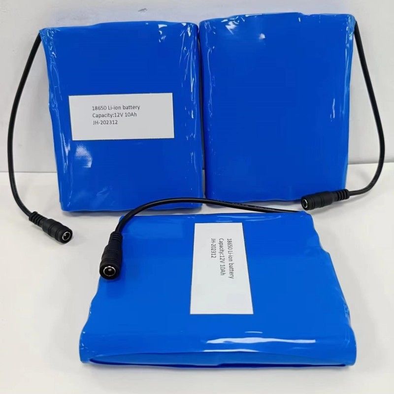แพ็คแบตเตอรี่ 12V 10Ah 18650 แบตเตอรี่ลิตยูม 3s4p พร้อมพล็อกหญิง DC สําหรับพัดทําความร้อน PVC