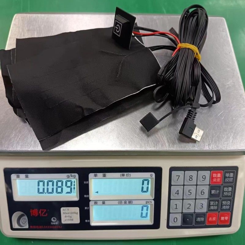 6-in-1 พัดทําความร้อนสําหรับเสื้อผ้า แต่ละ 10 X 15cm สีดํา 5V USB ด้วยสวิตช์