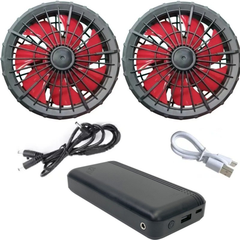เครื่องปรับอากาศ เสื้อเย็น แฟน แบตเตอรี่ 12v 20000mAh ความเร็วสูง 10 ชั่วโมง เวลาทํางาน