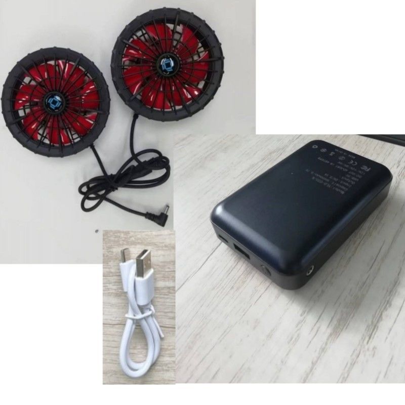 เสื้อผ้าทํางาน เสื้อชุดชุดแบตเตอรี่แฟนเย็น 12V 10000mAh พร้อมมอเตอร์ไร้แปรงจีน