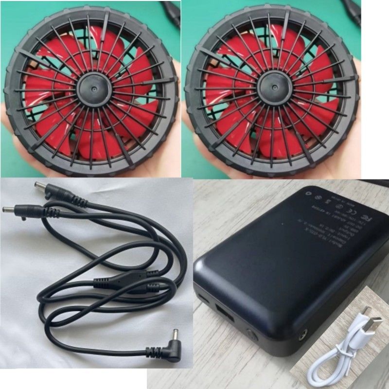 เสื้อผ้าทํางาน เสื้อชุดชุดแบตเตอรี่แฟนเย็น 12V 10000mAh พร้อมมอเตอร์ไร้แปรงจีน