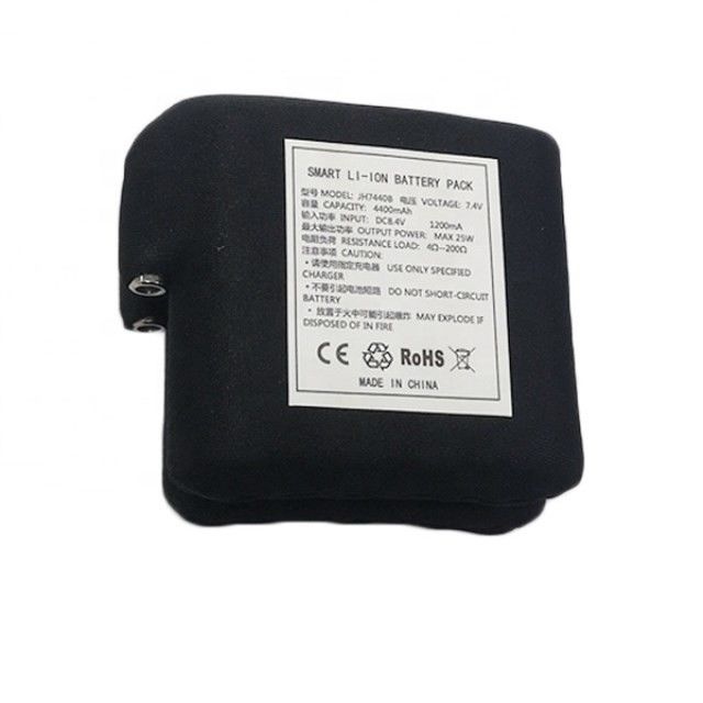 แบตเตอรี่ผูกผ้าดํา 7.4V 4400mAh 5200mAh 6400mAh 7000mAh แบตเตอรี่สําหรับเสื้ออุ่น