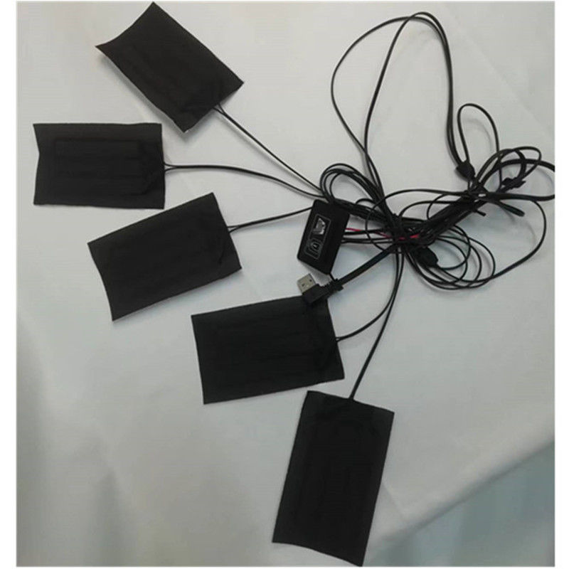 เสื้อผ้าผ้าผ้าห่ม แป๊ดความร้อน 5 ชิ้น แต่ละ 7x11cm 5 ในหนึ่ง 5V USB แป๊ดความร้อนสําหรับเสื้อ
