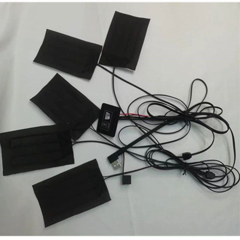 เสื้อผ้าผ้าผ้าห่ม แป๊ดความร้อน 5 ชิ้น แต่ละ 7x11cm 5 ในหนึ่ง 5V USB แป๊ดความร้อนสําหรับเสื้อ