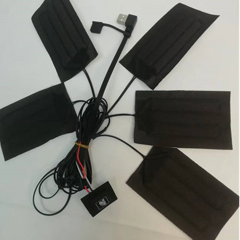 เสื้อผ้าผ้าผ้าห่ม แป๊ดความร้อน 5 ชิ้น แต่ละ 7x11cm 5 ในหนึ่ง 5V USB แป๊ดความร้อนสําหรับเสื้อ
