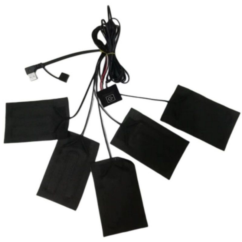 เสื้อผ้าผ้าผ้าห่ม แป๊ดความร้อน 5 ชิ้น แต่ละ 7x11cm 5 ในหนึ่ง 5V USB แป๊ดความร้อนสําหรับเสื้อ