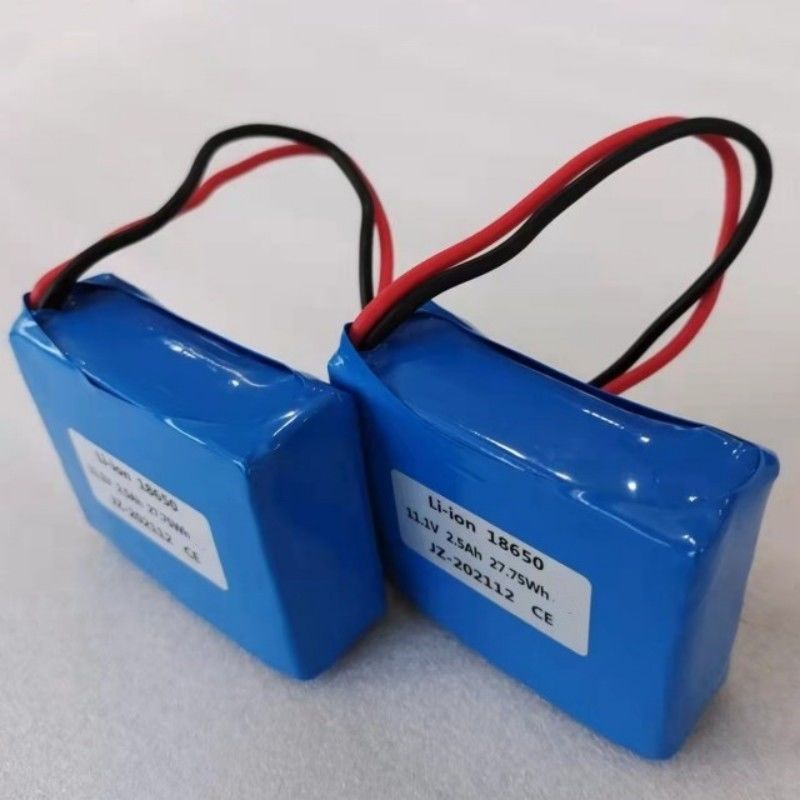 แบตเตอรี่ระดับสูง 3S1P 18650 แบตเตอรี่ขนาด 2500mAh 8C 11.1V สําหรับอุปกรณ์การแพทย์