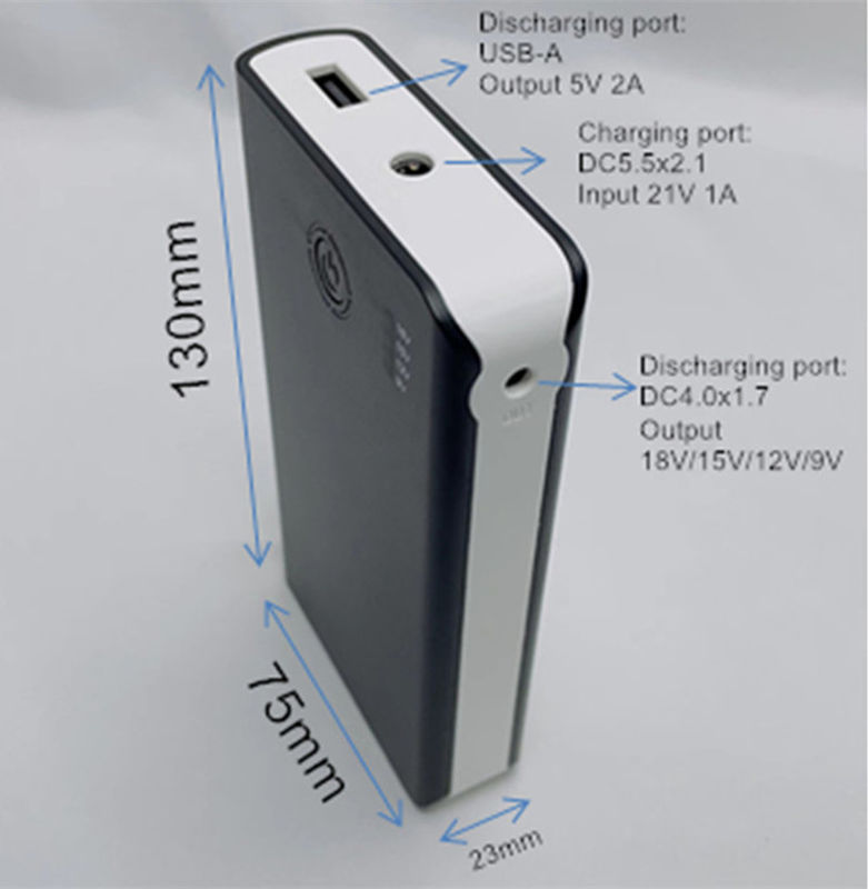 แบตเตอรี่ แพวเวอร์แบงค์ DC 4 ระดับ ความดันออก 18V 15V 12V 9V สําหรับแฟนเสื้อร้อน