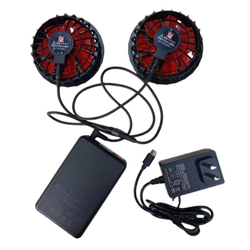 19V แฟนแบตเตอรี่ชุด 20000mAh สําหรับหนาวฤดูร้อน เสื้อเย็น 12 ชั่วโมงเวลาทํางาน