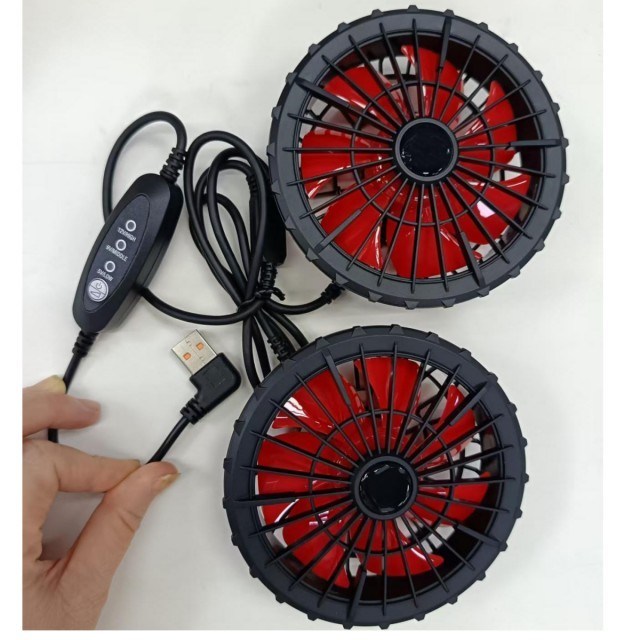 แฟนเย็นเสื้อ 12V แฟนควบคุม USB ความเร็วลม 12V สูง 9V กลาง 5V ต่ํา