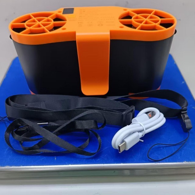 พัดลมคาดเอวแบบพกพา แบตเตอรี่ 20000mAh ปรับความเร็วได้ 6 ระดับ และฟังก์ชันพาวเวอร์แบงค์