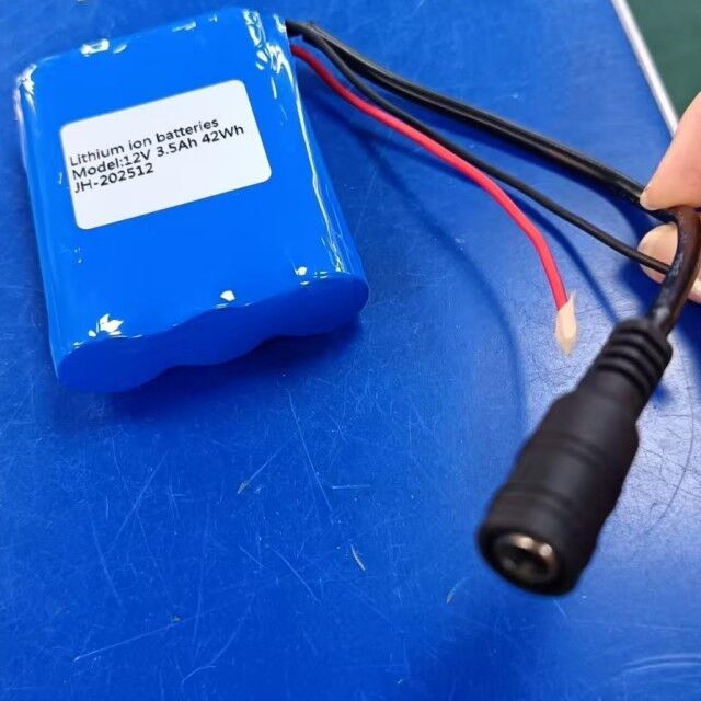 แบตเตอรี่ที่กําหนดเอง 11.1V 12V แพ็ค 18650 3s1p 12V แบตเตอรี่ 3.5Ah พร้อมพล็อก DC สําหรับไฟ LED Strip